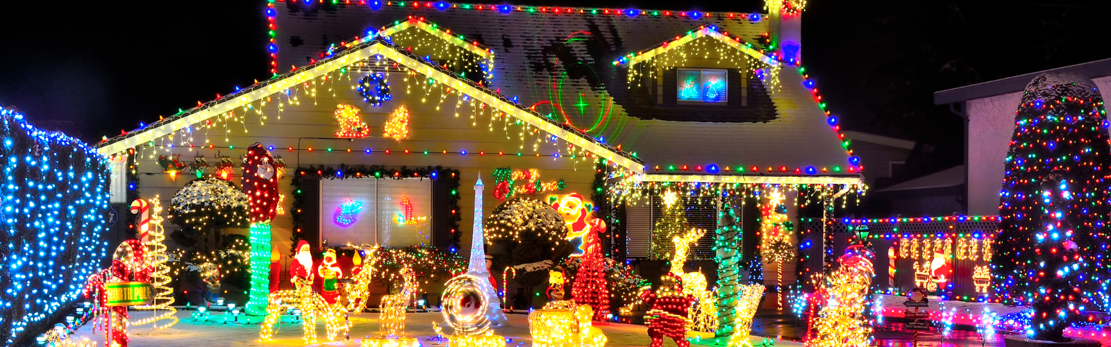 Christmas lights on house electrical safety