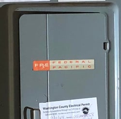 Federal Pacific Electrical Panel label