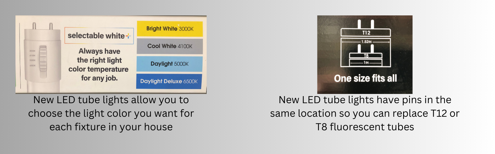 New LED tube lights allow you to choose the light color you want for each room in your house